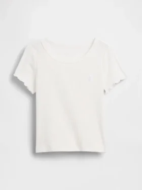 Camiseta de canalé para bebés y niños pequeños, combinable