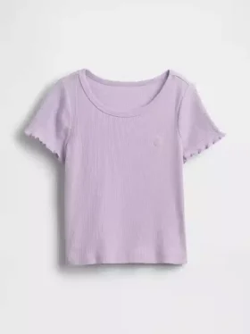 Camiseta de canalé para bebés y niños pequeños, combinable
