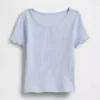 Camiseta de canalé para bebés y niños pequeños, combinable