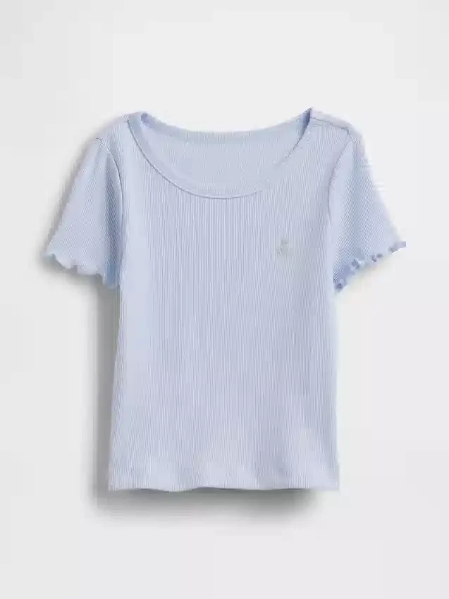 Camiseta de canalé para bebés y niños pequeños, combinable