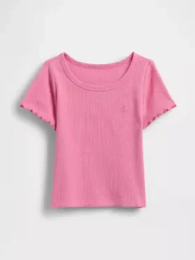 Camiseta de canalé para bebés y niños pequeños, combinable
