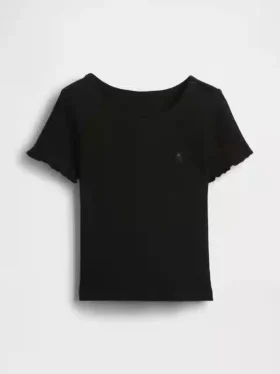 Camiseta de canalé para bebés y niños pequeños, combinable