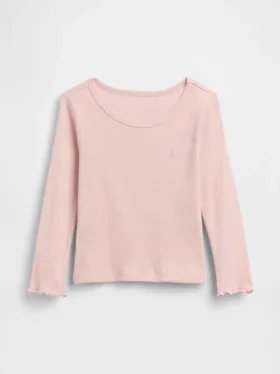 Camiseta de canalé para bebés y niños pequeños, combinable
