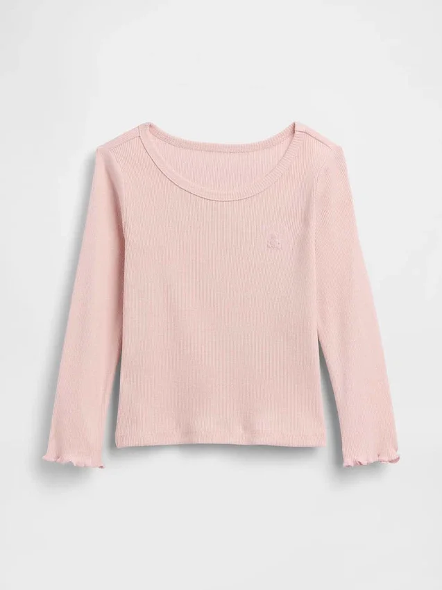 Camiseta de canalé para bebés y niños pequeños, combinable