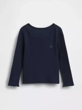 Camiseta de canalé para bebés y niños pequeños, combinable