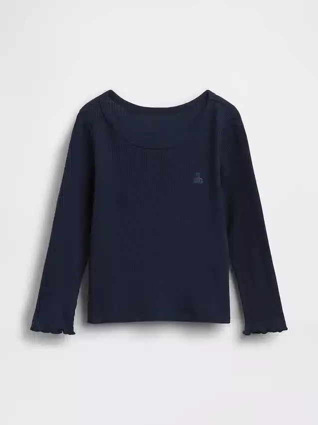 Camiseta de canalé para bebés y niños pequeños, combinable