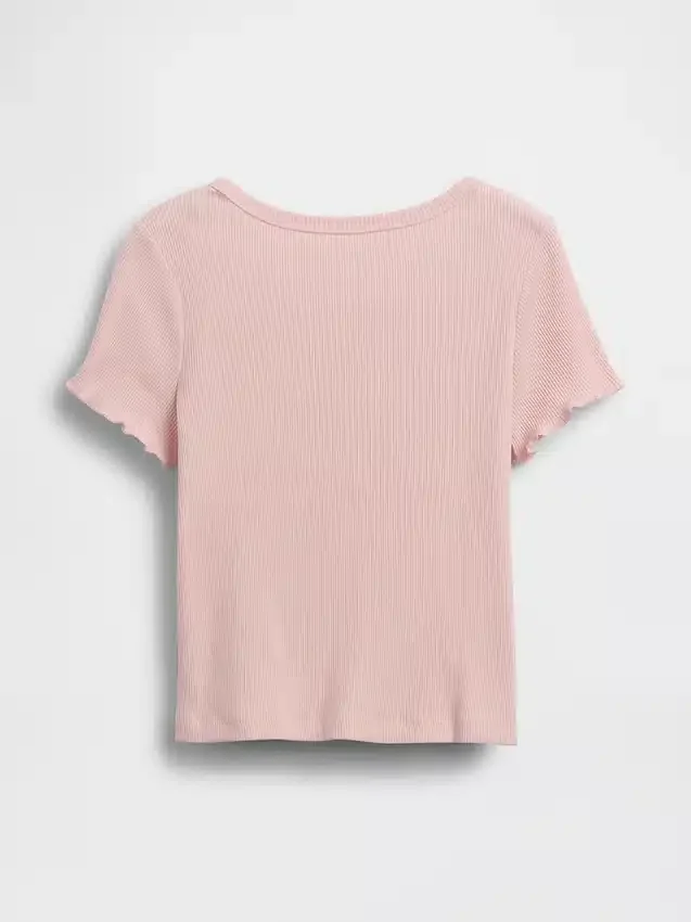 Camiseta de canalé para bebés y niños pequeños, combinable