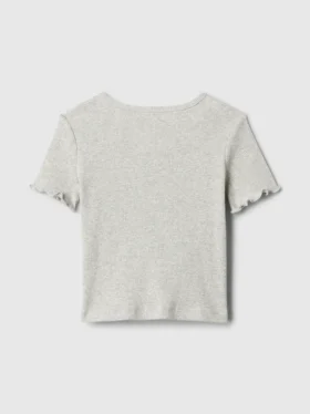 Camiseta de canalé para bebés y niños pequeños, combinable