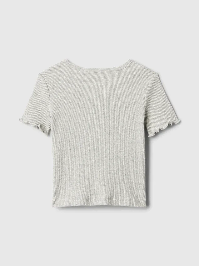 Camiseta de canalé para bebés y niños pequeños, combinable