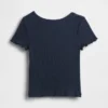 Camiseta de canalé para bebés y niños pequeños, combinable