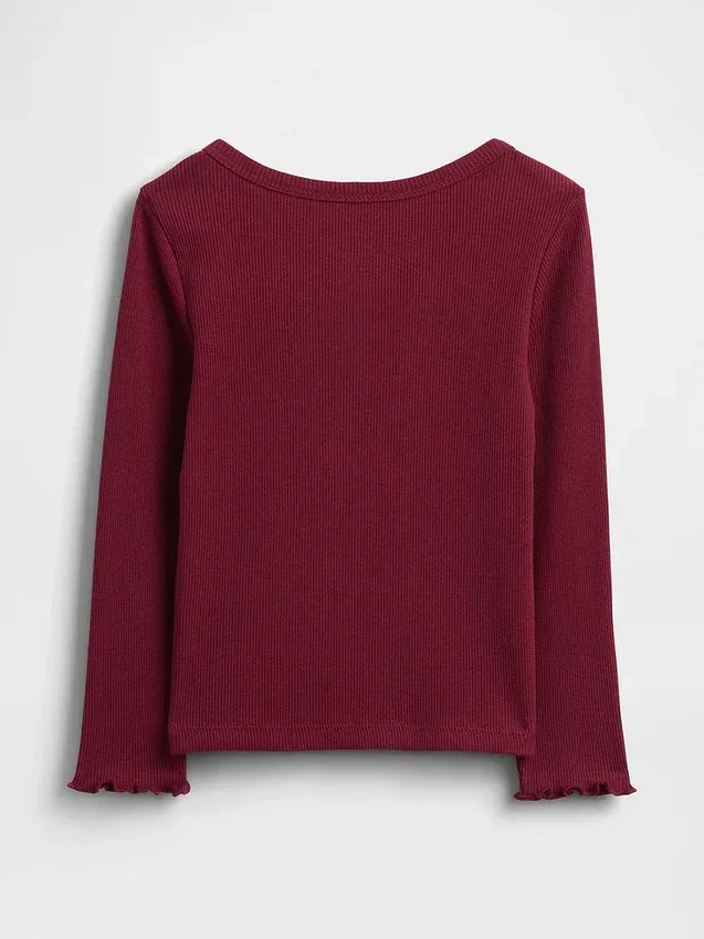 Camiseta de canalé para bebés y niños pequeños, combinable