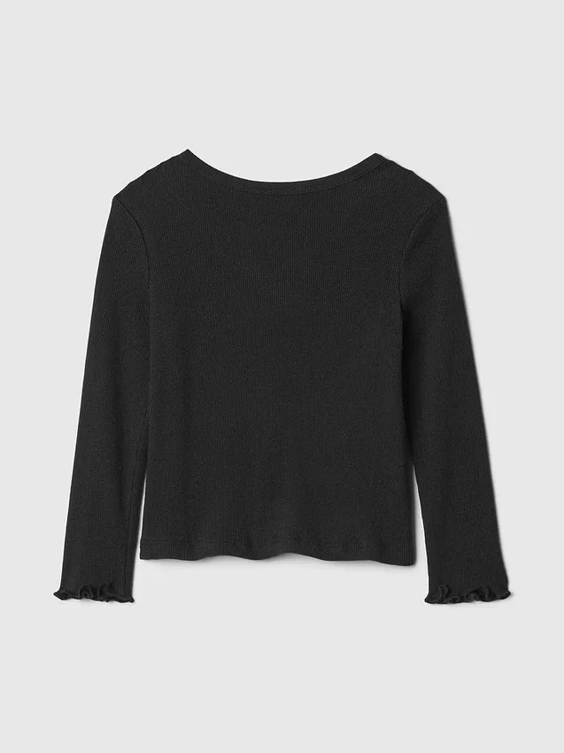 Camiseta de canalé para bebés y niños pequeños, combinable