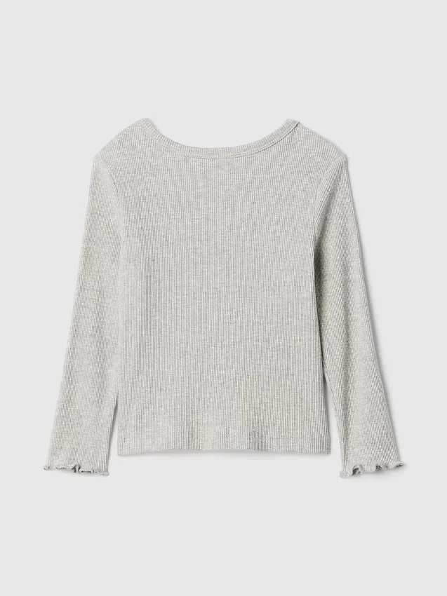 Camiseta de canalé para bebés y niños pequeños, combinable
