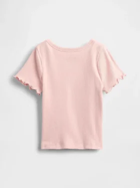 Camiseta de canalé para bebés y niños pequeños, combinable