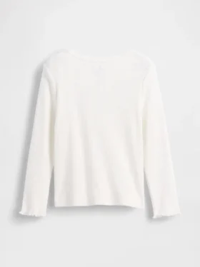 Camiseta de canalé para bebés y niños pequeños, combinable