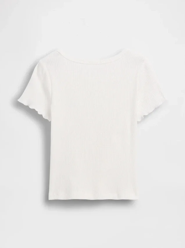 Camiseta de canalé para bebés y niños pequeños, combinable