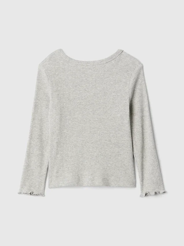 Camiseta de canalé para bebés y niños pequeños, combinable