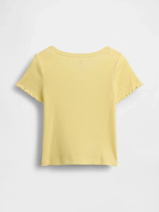 Camiseta de canalé para bebés y niños pequeños, combinable