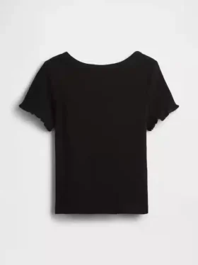 Camiseta de canalé para bebés y niños pequeños, combinable