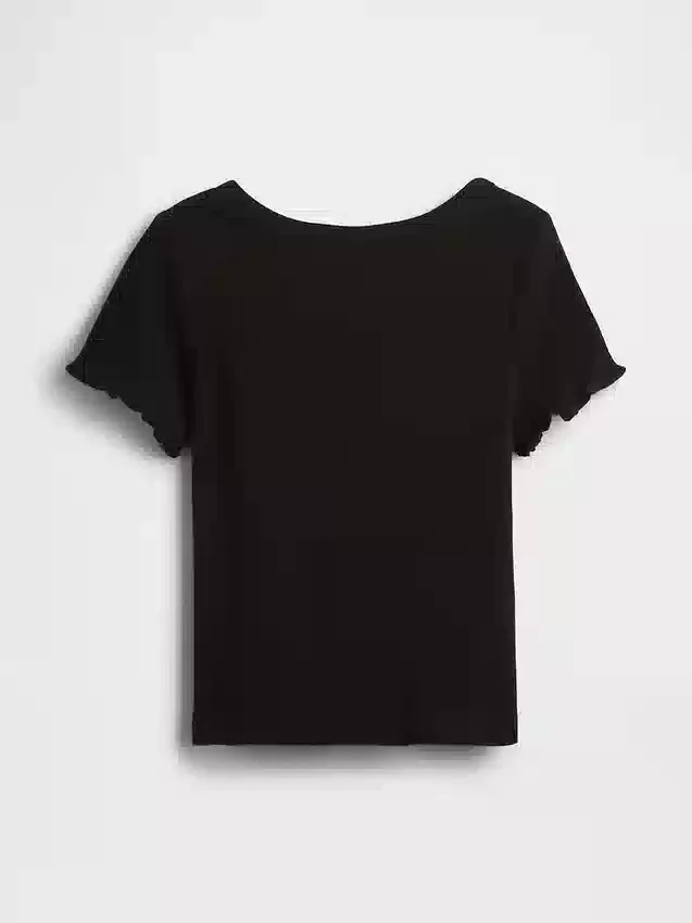 Camiseta de canalé para bebés y niños pequeños, combinable
