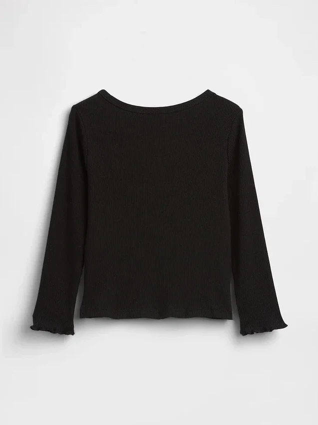 Camiseta de canalé para bebés y niños pequeños, combinable