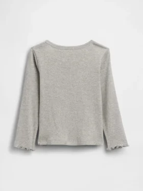 Camiseta de canalé para bebés y niños pequeños, combinable