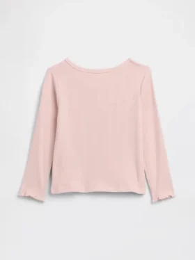 Camiseta de canalé para bebés y niños pequeños, combinable