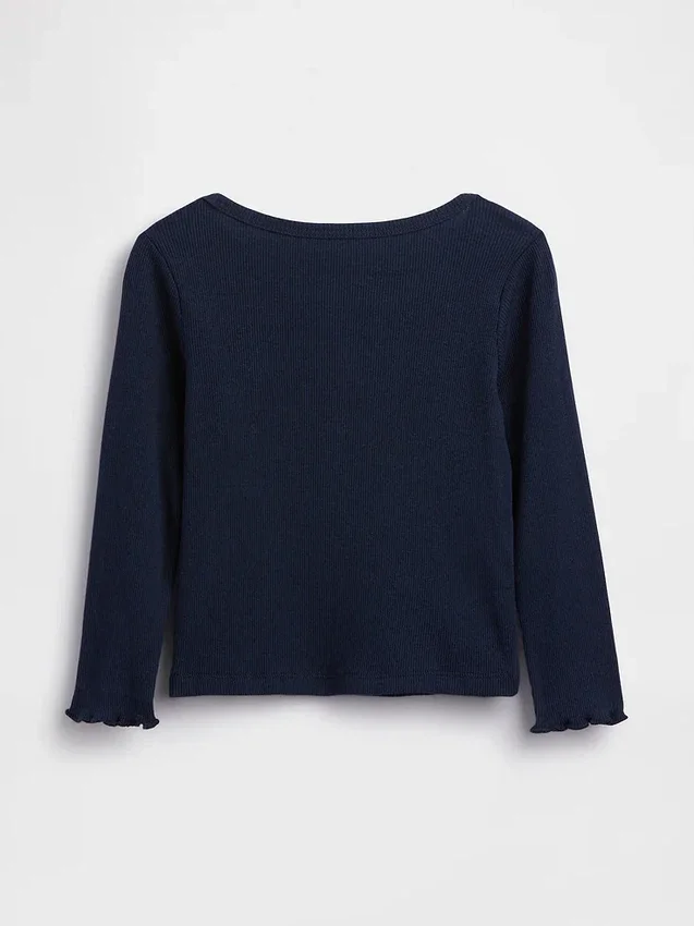 Camiseta de canalé para bebés y niños pequeños, combinable