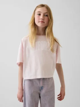 Camiseta de cuello ancho oversize para niños