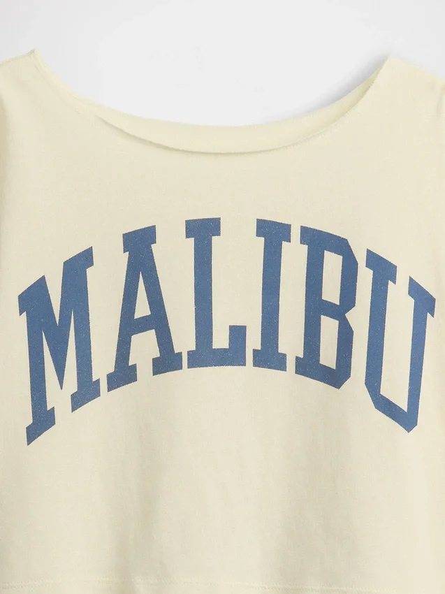 Camiseta de cuello ancho oversize para niños