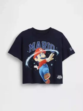 Camiseta de grafito extragrande de Super Mario para niños pequeños