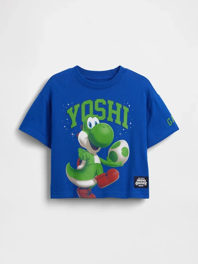 Camiseta de grafito extragrande de Super Mario para niños pequeños