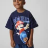 Camiseta de grafito extragrande de Super Mario para niños pequeños