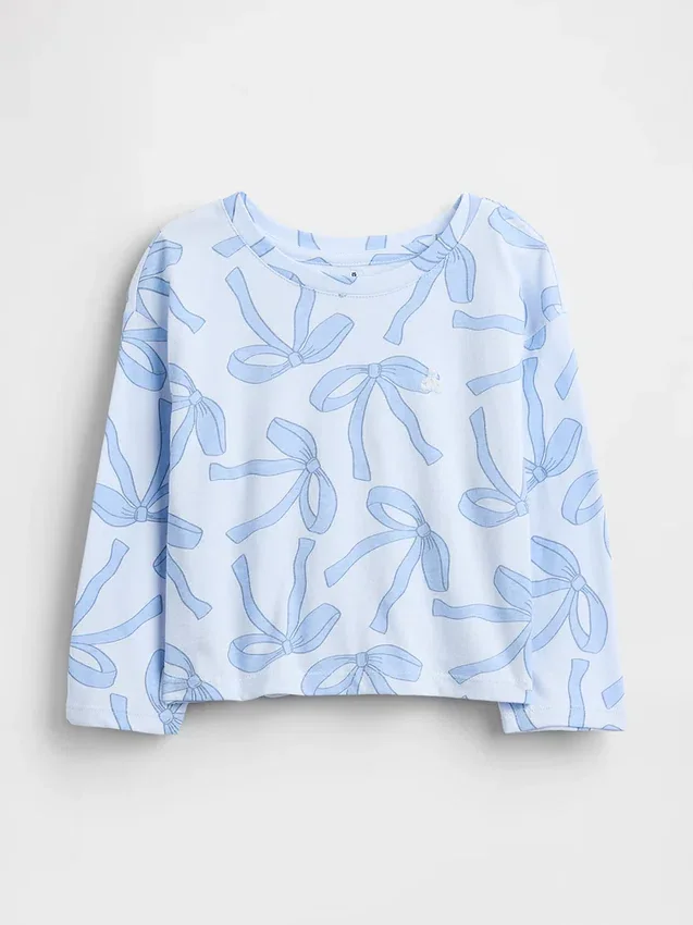 Camiseta de hombros caídos para bebés y niños, combinable