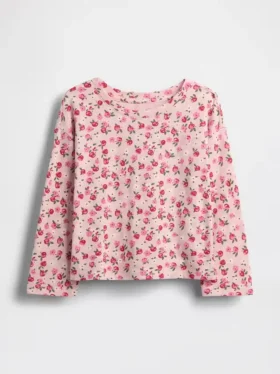 Camiseta de hombros caídos para bebés y niños, combinable