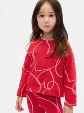 Camiseta de hombros caídos para bebés y niños, combinable