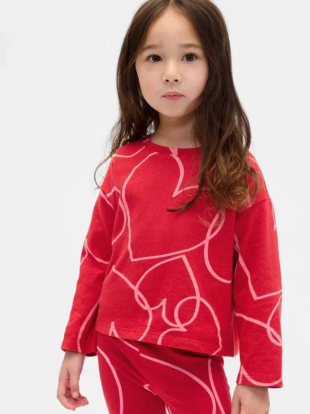 Camiseta de hombros caídos para bebés y niños, combinable