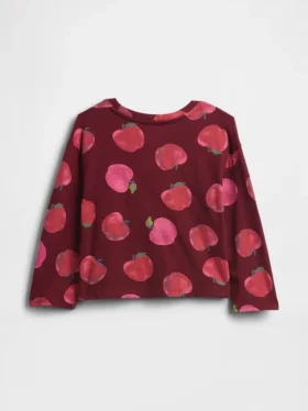 Camiseta de hombros caídos para bebés y niños, combinable