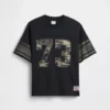 Camiseta de jersey con estampado oversize de malla para niños
