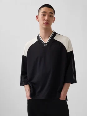 Camiseta de jersey con logo oversize de Ouigap