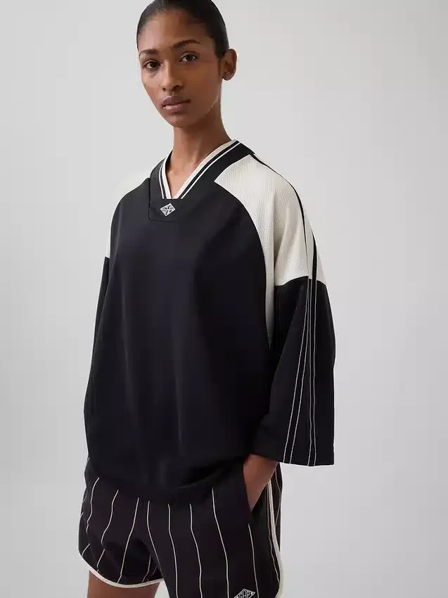 Camiseta de jersey con logo oversize de Ouigap