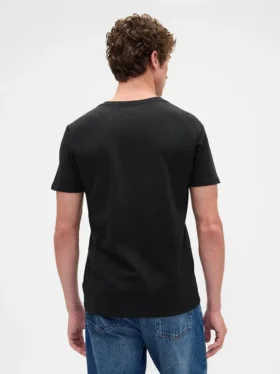 Camiseta de jersey de algodón con cuello en V