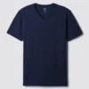 Camiseta de jersey de algodón con cuello en V