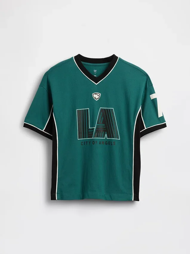 Camiseta de jersey oversize para niños