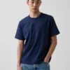 Camiseta de logo holgada de peso pesado para adultos
