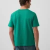 Camiseta de logo holgada de peso pesado para adultos
