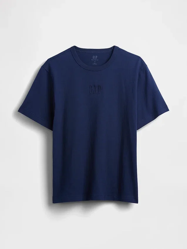 Camiseta de logo holgada de peso pesado para adultos