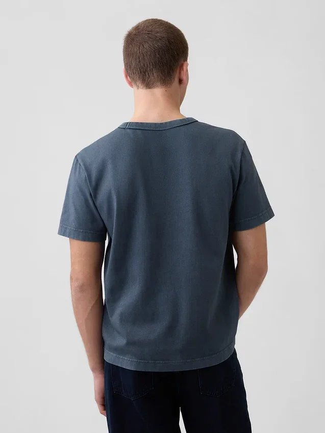 Camiseta de logo holgada de tejido grueso