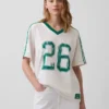 Camiseta de logo universitario de corte oversize