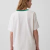 Camiseta de logo universitario de corte oversize